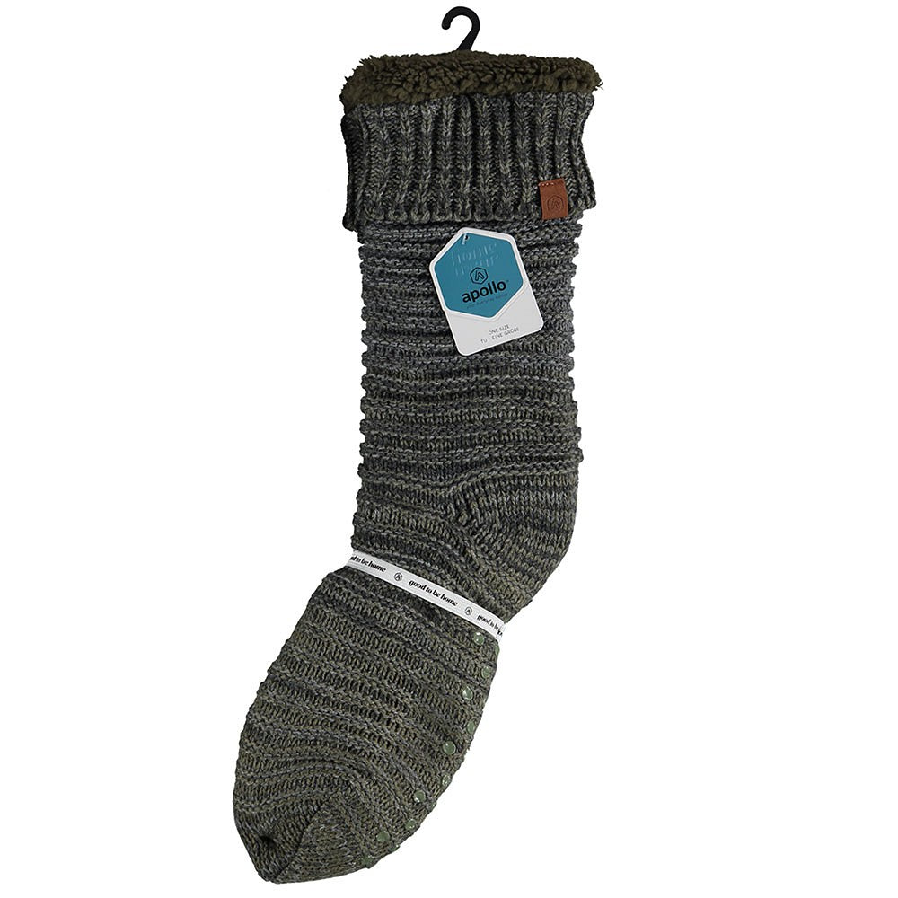 Huissok heren - Anti slip - Groen