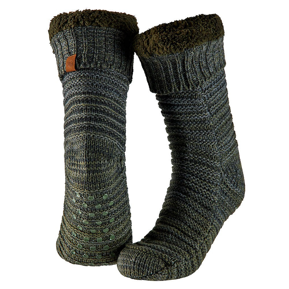 Huissok heren - Anti slip - Groen