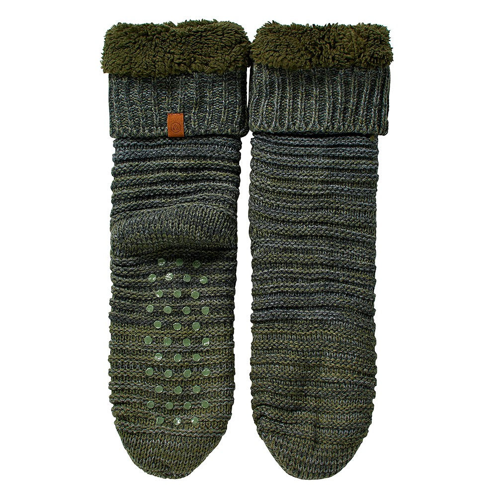 Huissok heren - Anti slip - Groen