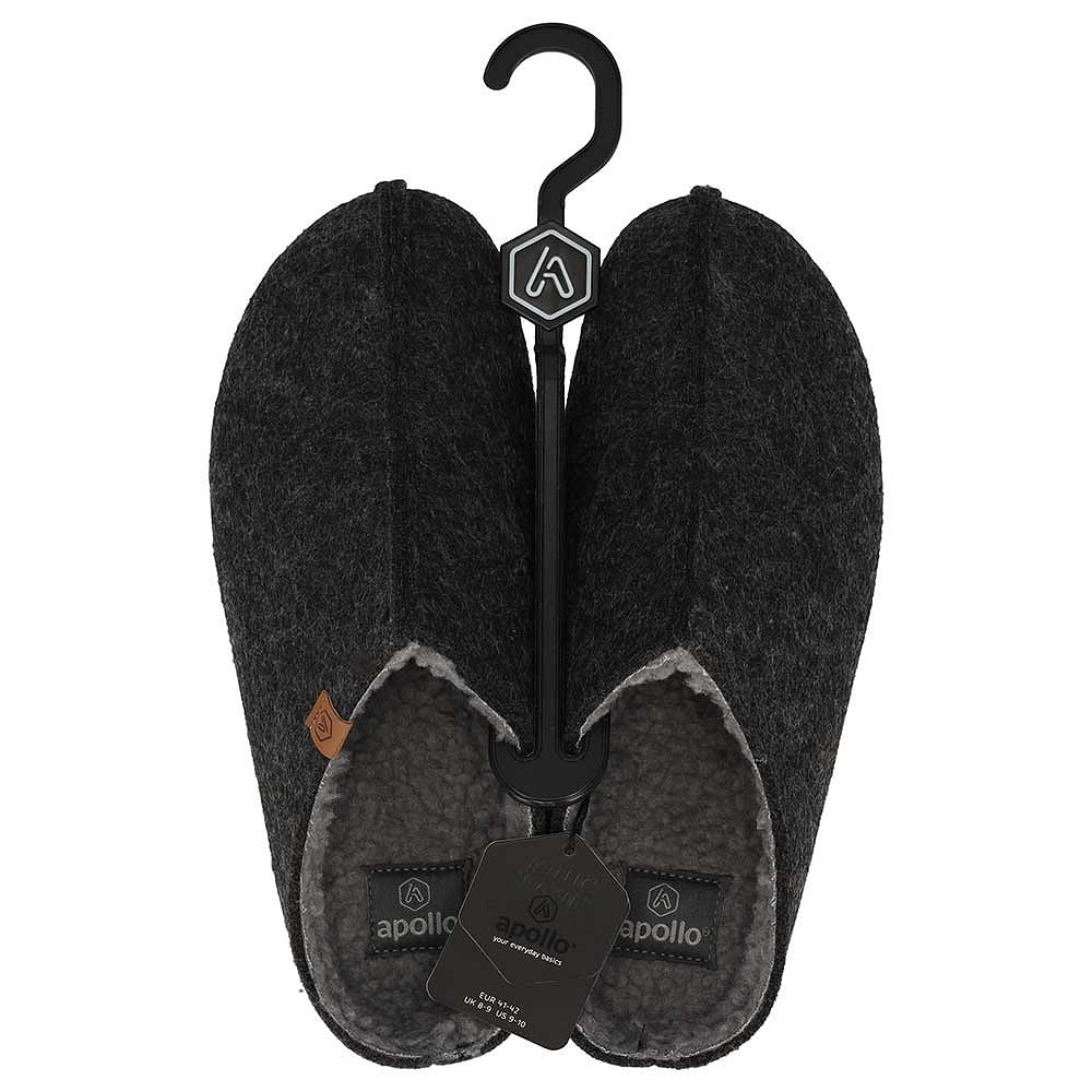 Pantoffel heren met stevige zool - Antraciet
