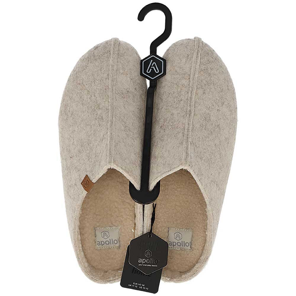 Pantoffel heren met stevige zool - Beige