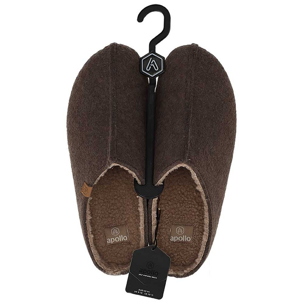 Pantoffel heren met stevige zool - Taupe