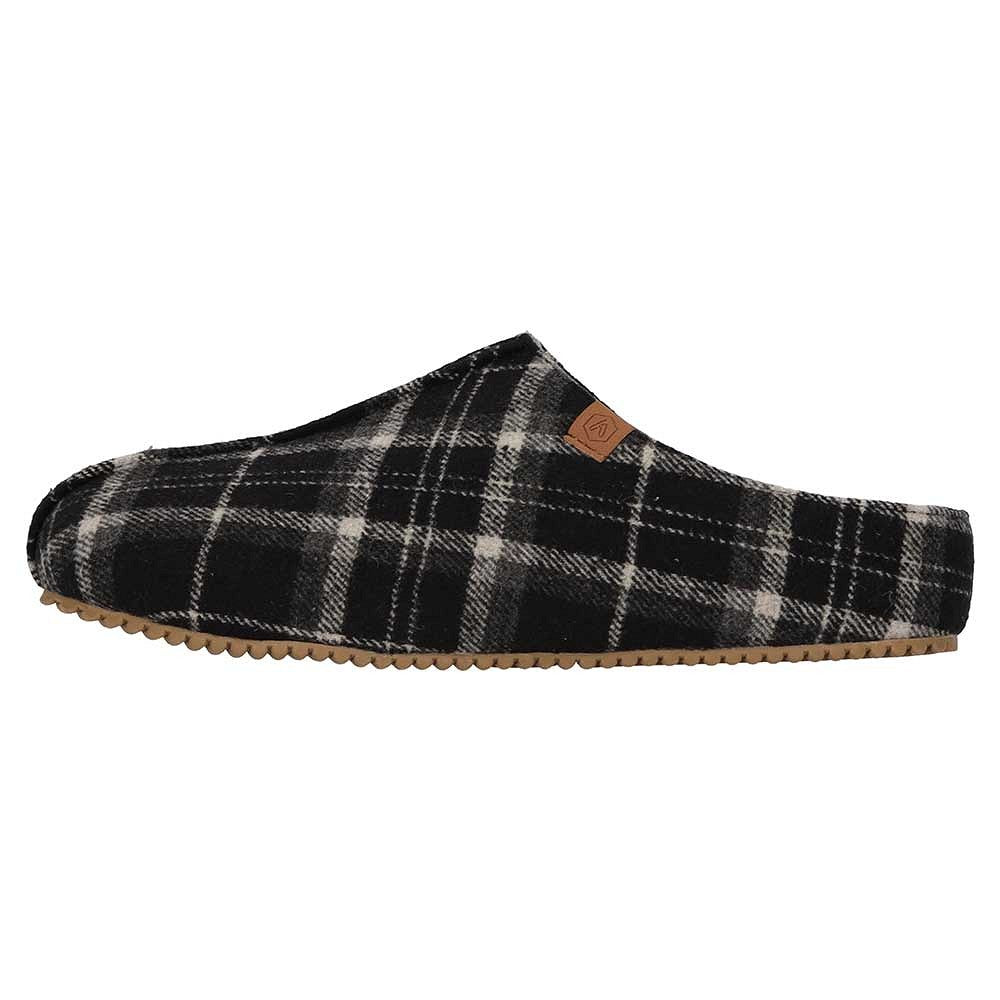Pantoffel heren met stevige zool en ruitmotief