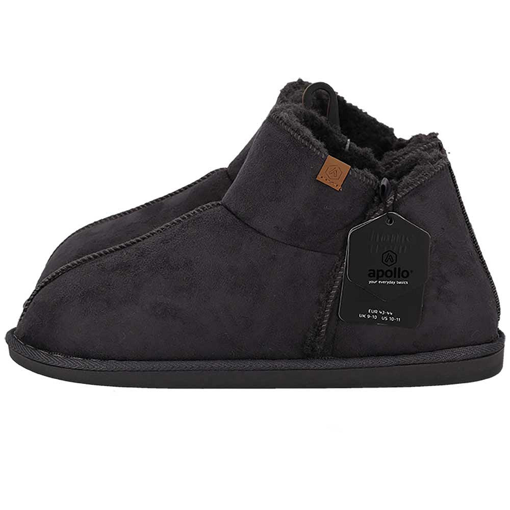 Hohe Herrenpantoffeln - Wildleder