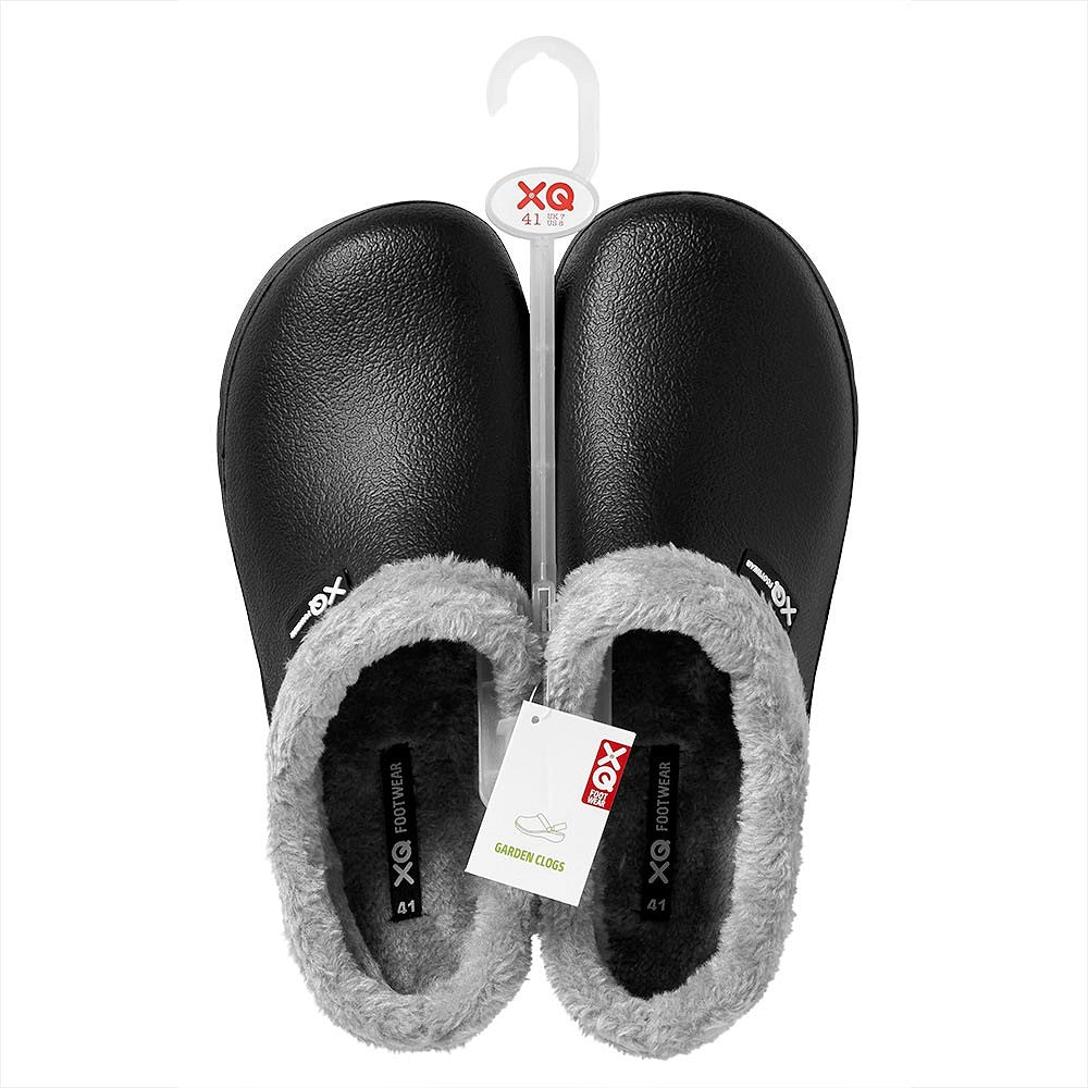 Sabots de jardin Homme - Fausse fourrure - Noir
