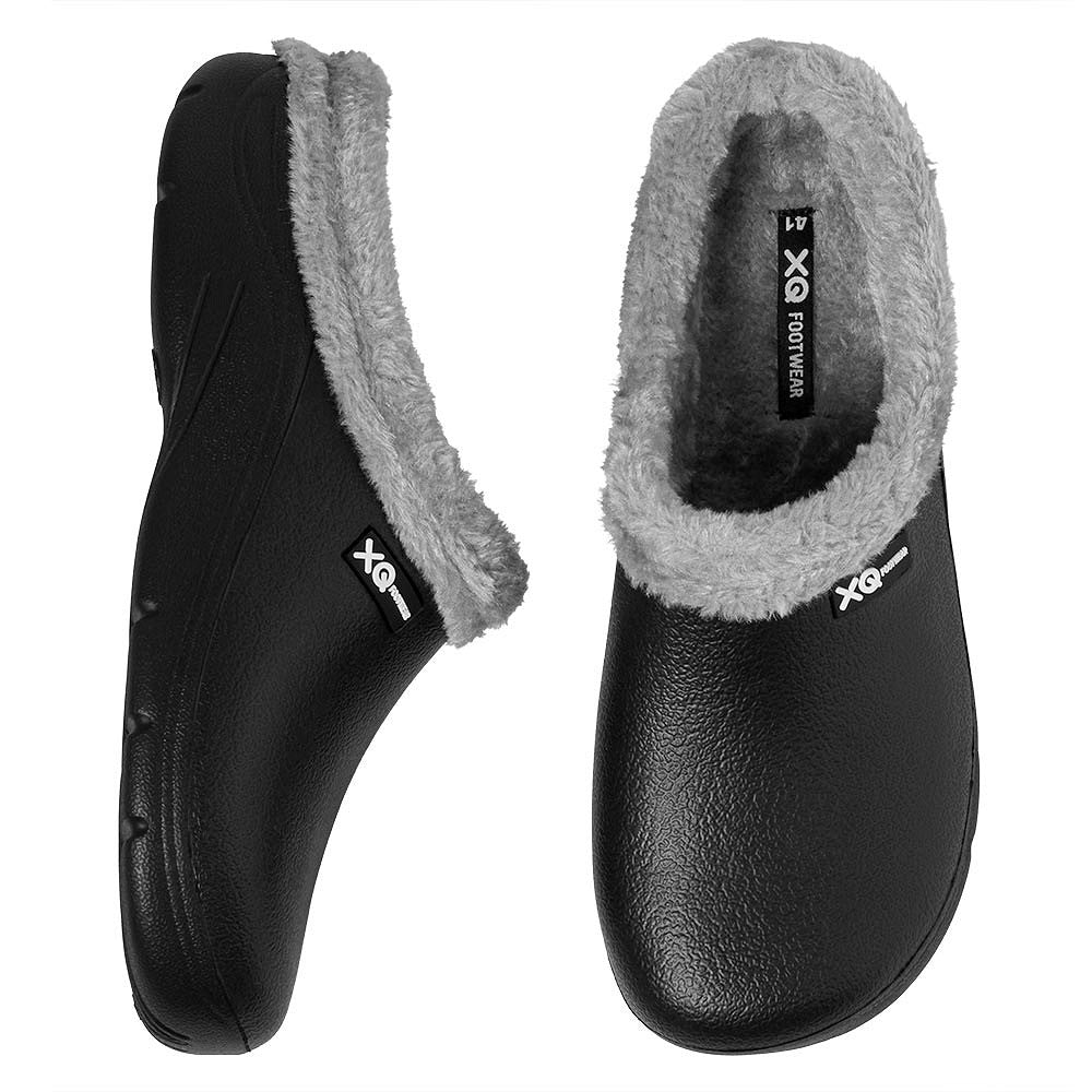 Sabots de jardin Homme - Fausse fourrure - Noir