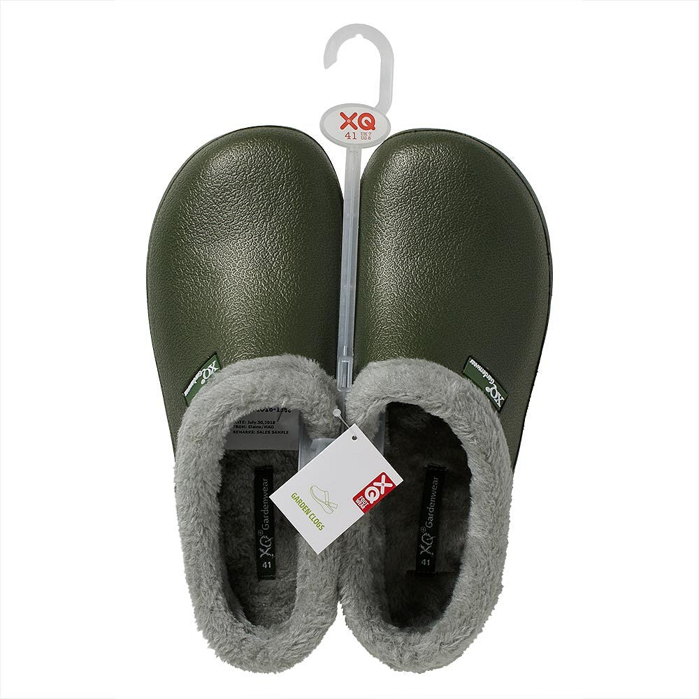 Tuinklompen Heren - Fake Fur - Groen