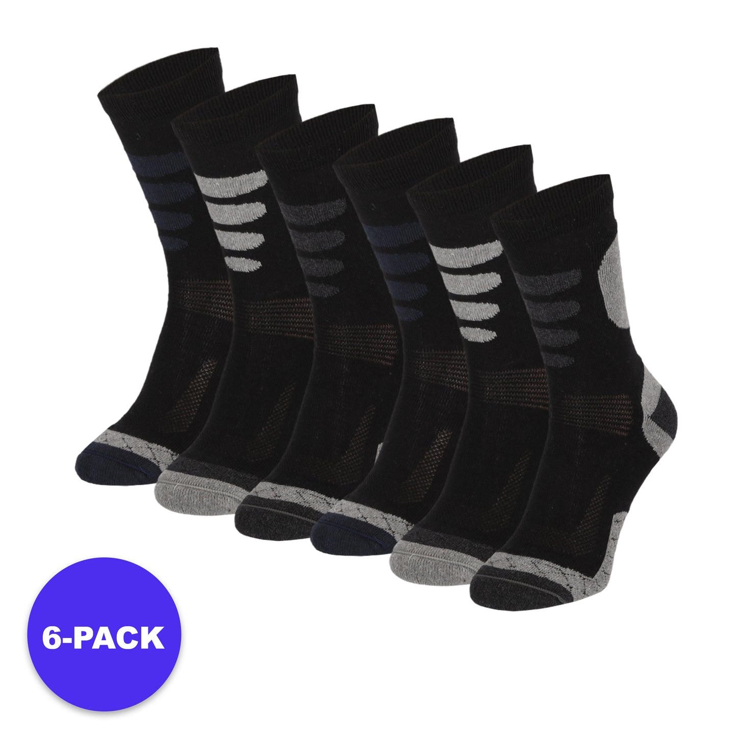 Wandelsokken Heren - Multicolor - 6-Pack Voordeelpakket