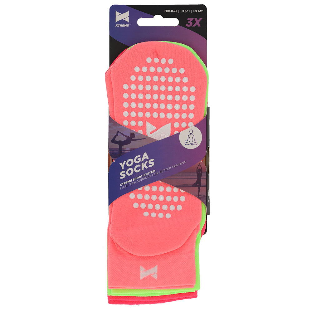 Yogasokken uniseks - 3-Pak
