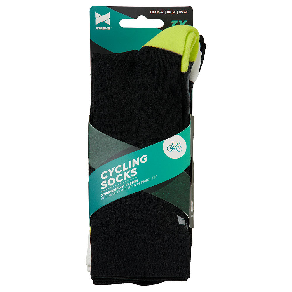 Chaussettes cyclistes hautes unisexes - 6 paires