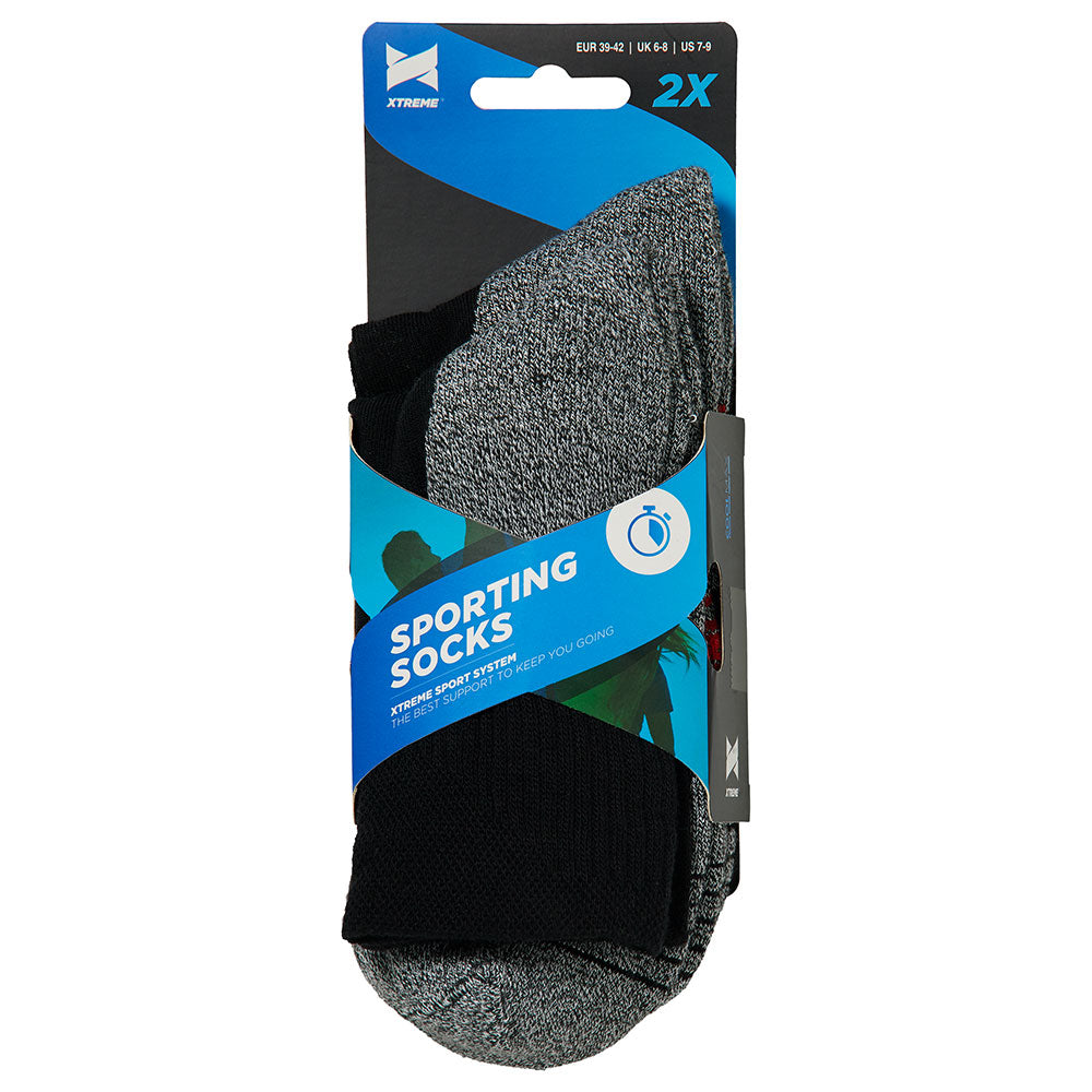 Chaussettes de sport mi-hautes - 2 paires