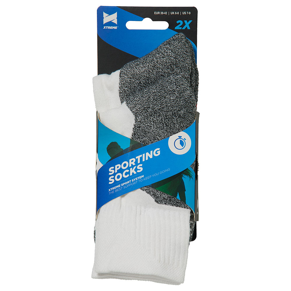 Chaussettes de sport mi-hautes - 2 paires