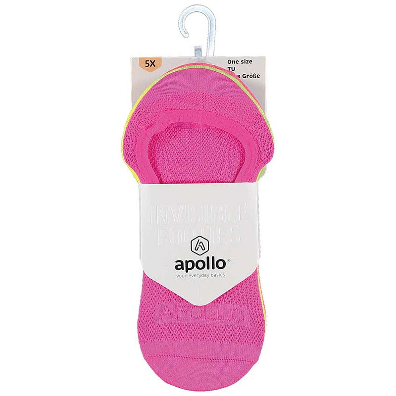 Sport Footies Dames - Multi Neon - 5-Pak