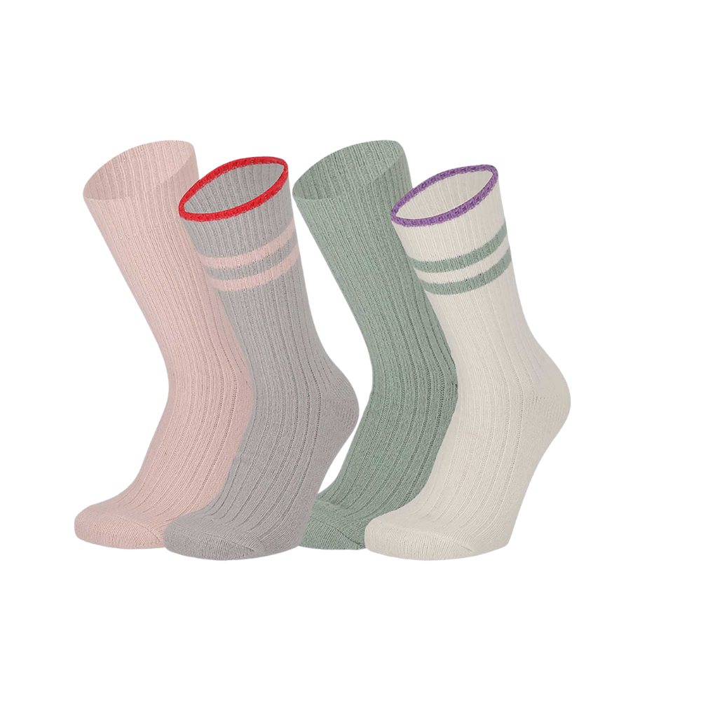 Gebreide bedsok - Viscose - Dames - 4-Pack