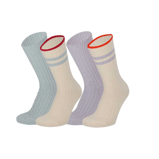 Gebreide bedsok - Viscose - Dames - 4-Pack