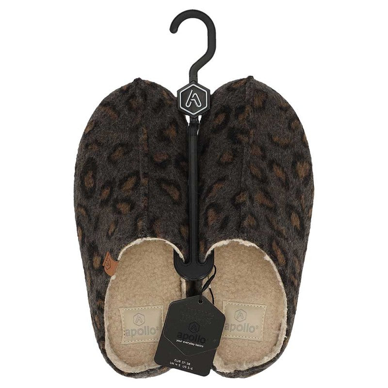 Pantoffels dames met stevige zool en print