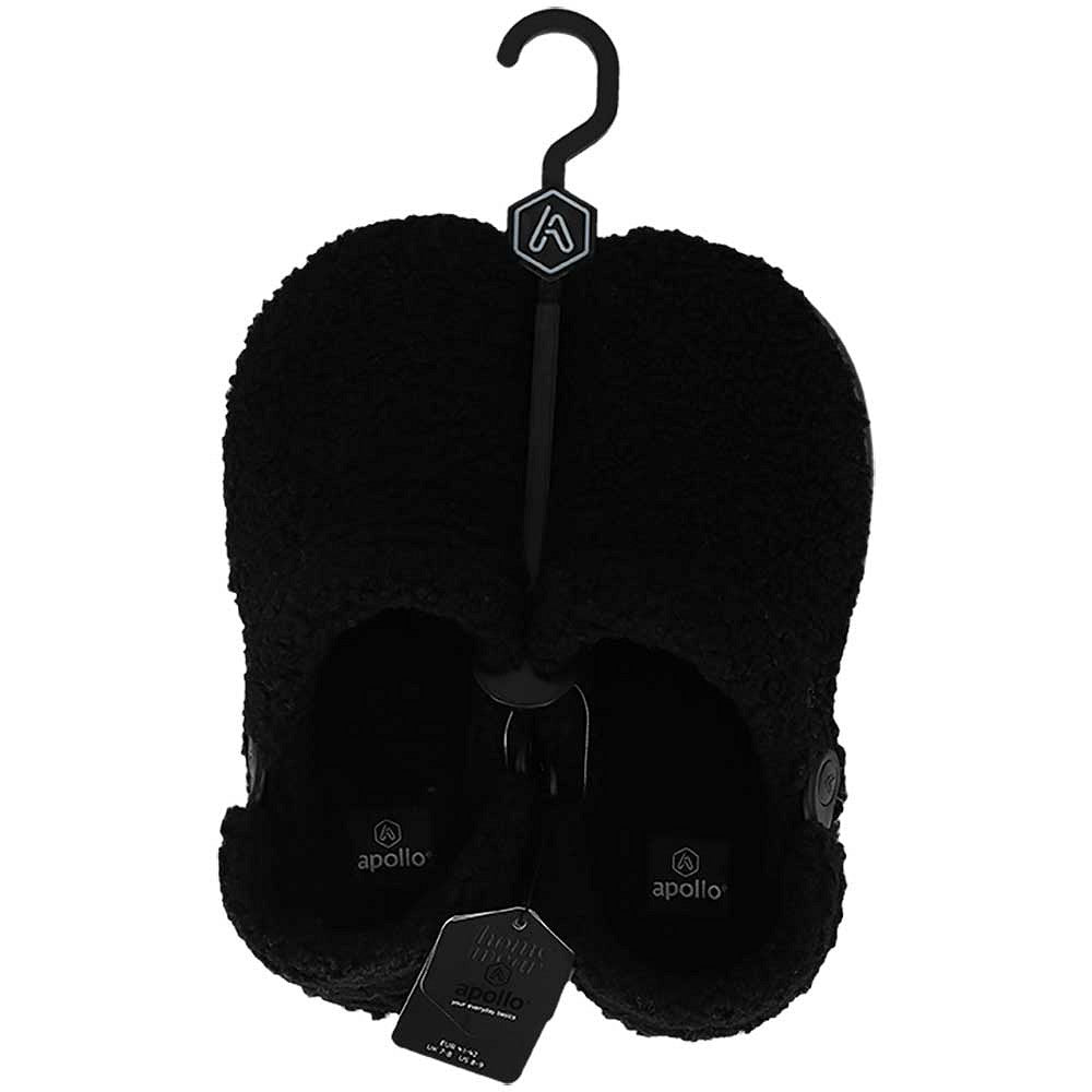 Klomp pantoffels dames - Teddy - Zwart