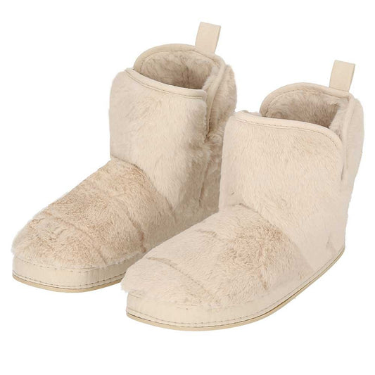 Hoge dames sloffen fake fur - Beige