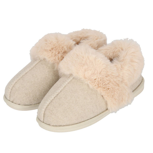 Instap Sloffen Dames - Vilt - Offwhite