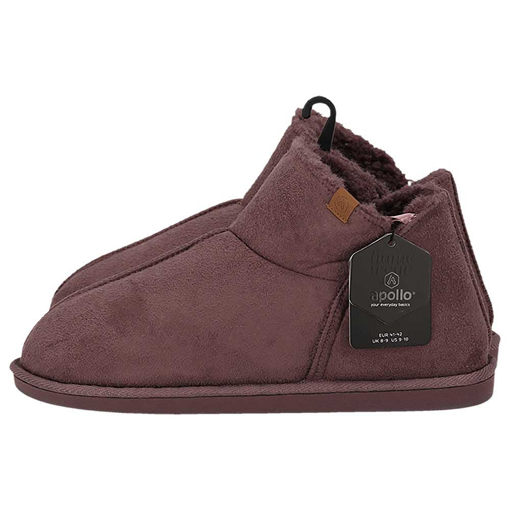 Hoge sloffen dames - Suede - Plum