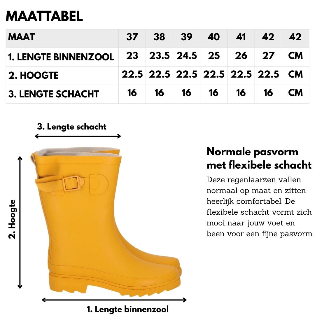 Regenlaarzen Dames - Rubber - Ochre