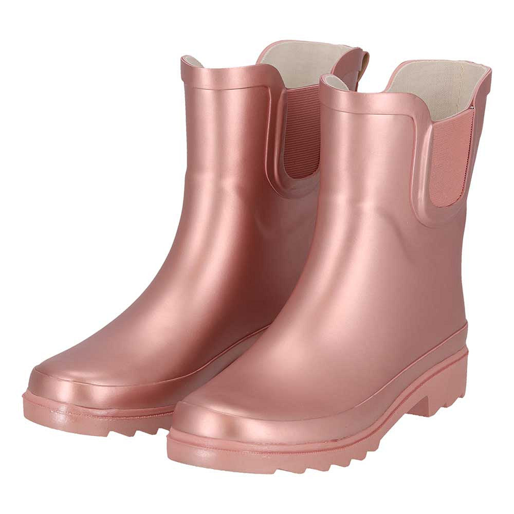 Regenlaarzen Chelsea - Roze Metallic