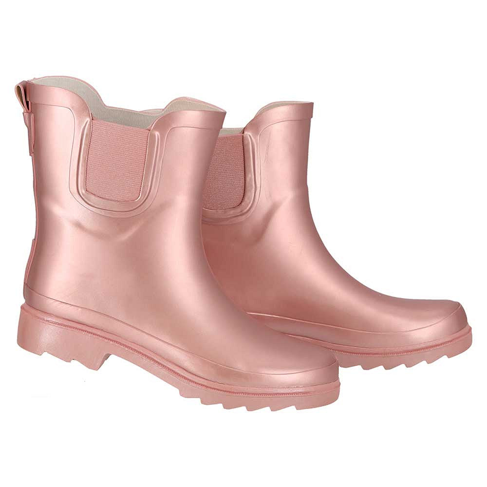 Regenlaarzen Chelsea - Roze Metallic