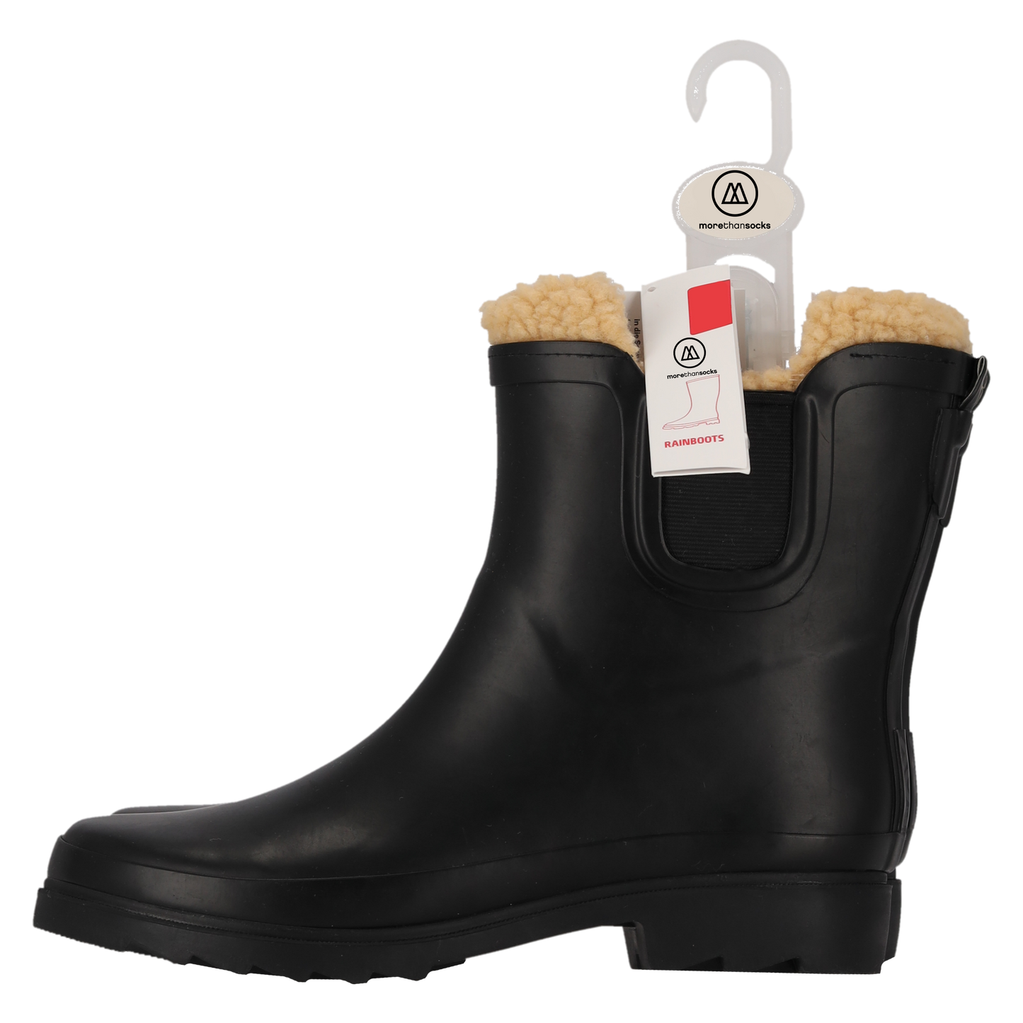 Morethansocks - Chelsea regenlaarzen dames - Fake fur voering