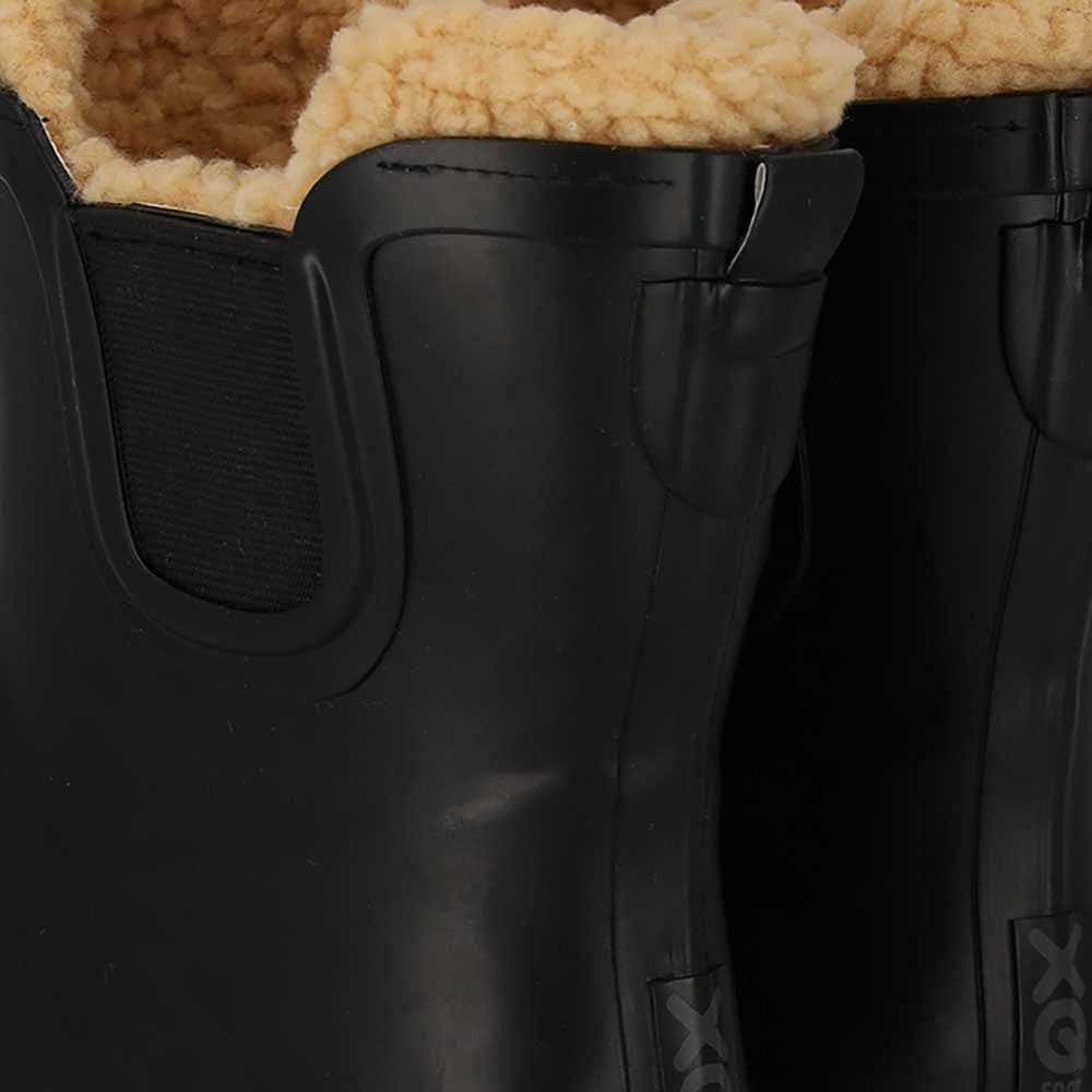 Chelsea regenlaarzen dames - Fake fur voering - Zwart