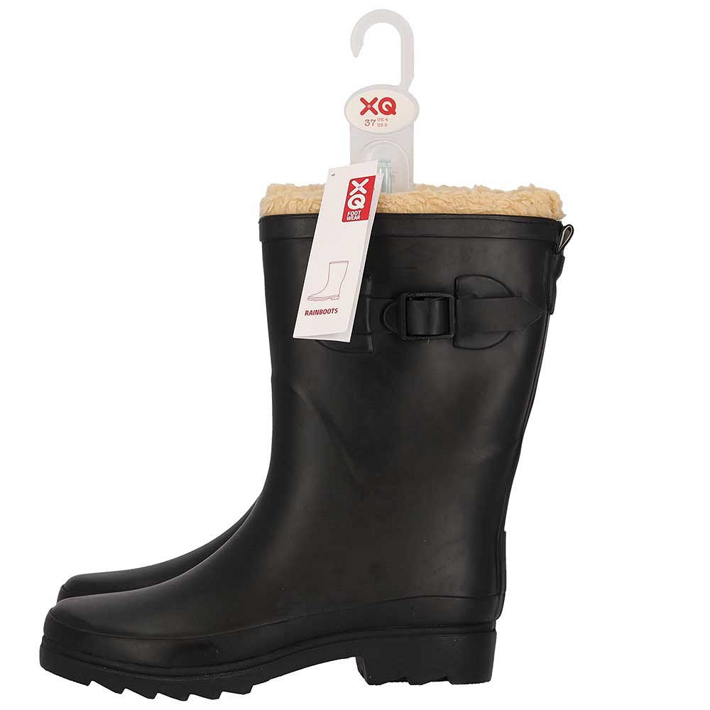 Regenlaarzen Dames - Fake Fur - Zwart