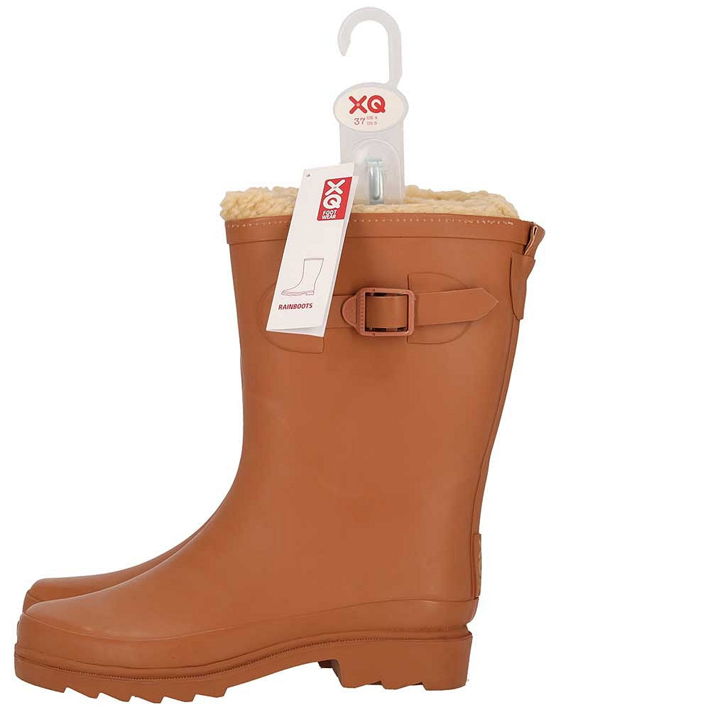 Regenstiefel Damen - Kunstpelz - Braun