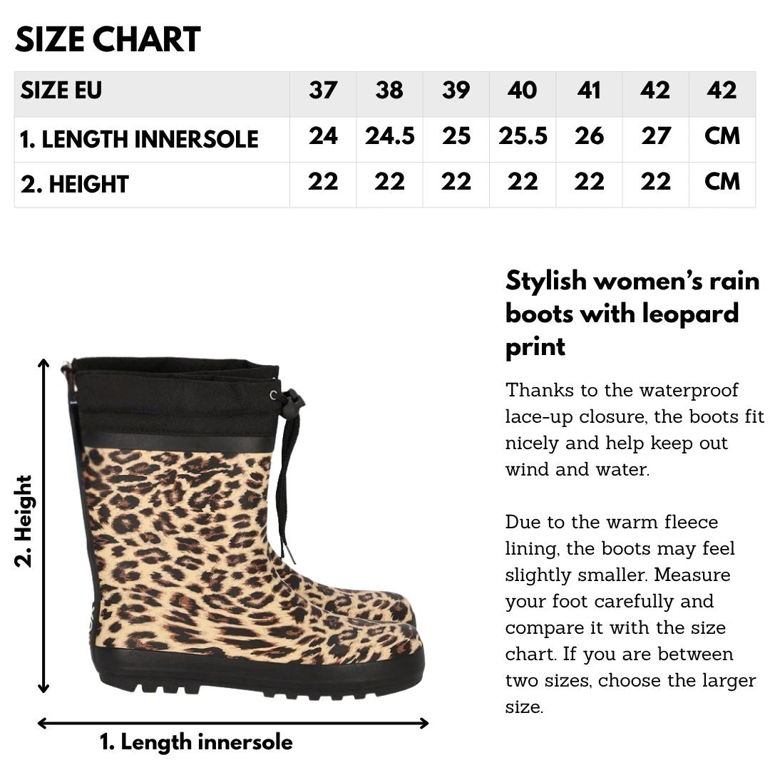 Regenlaarzen Dames - Bruin - Panterprint