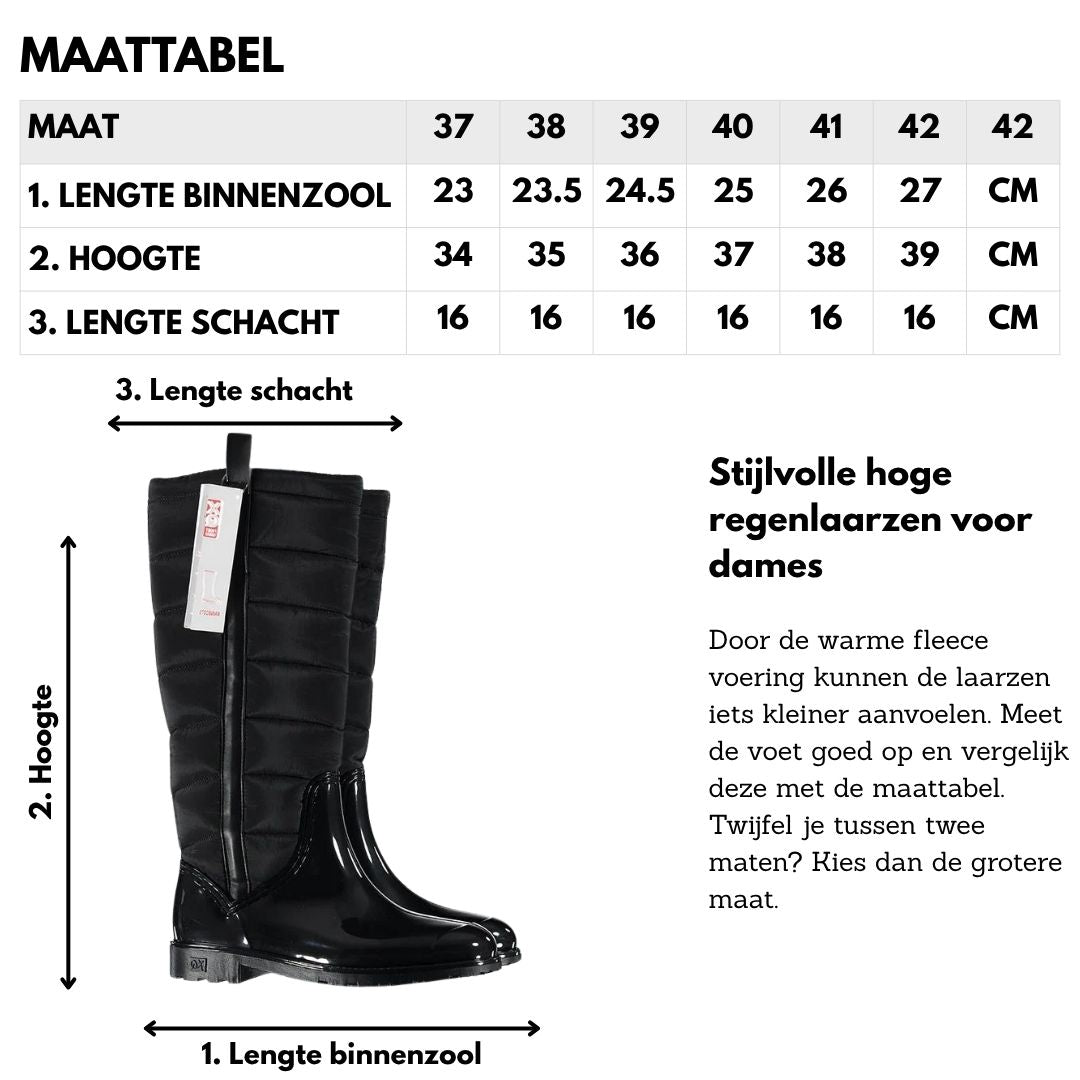 Regenlaarzen Dames - Fashion - PVC - Zwart
