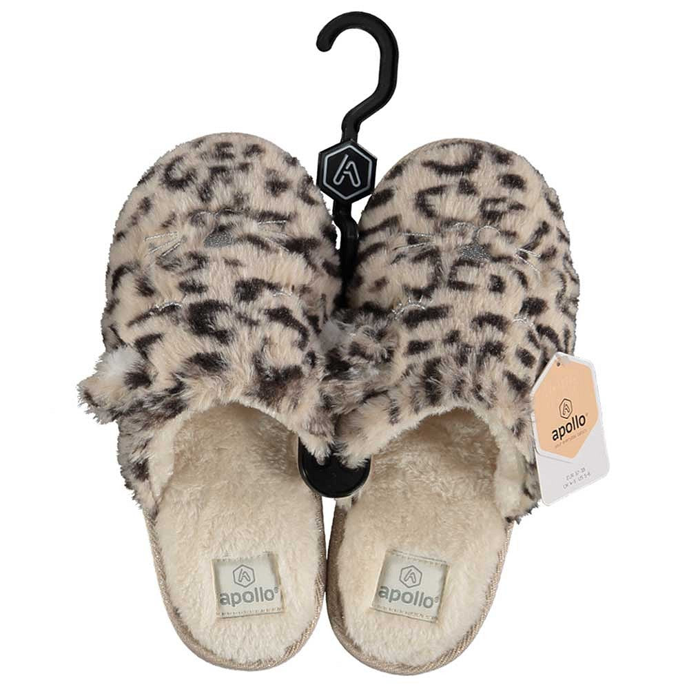 Pantoffel dames met dierenprint