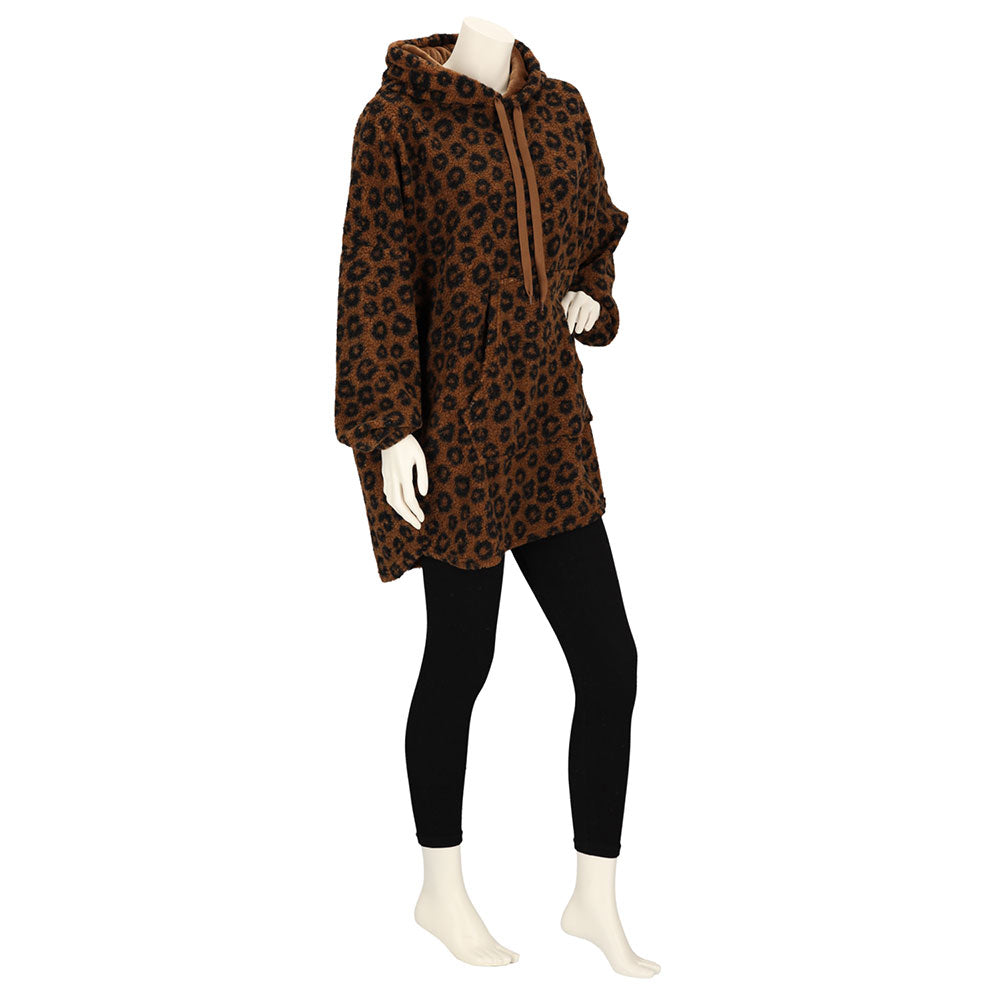 Huggle Hoodie Ladies - Leopard Print - Taille unique