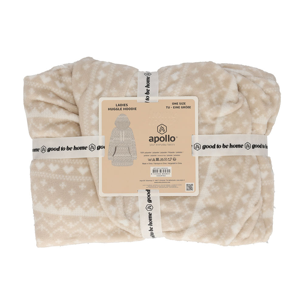 Huggle Hoodie - Noorse Print - One Size