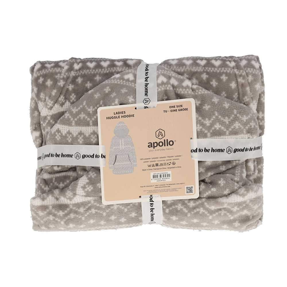 Huggle Hoodie - Noorse Print - One Size