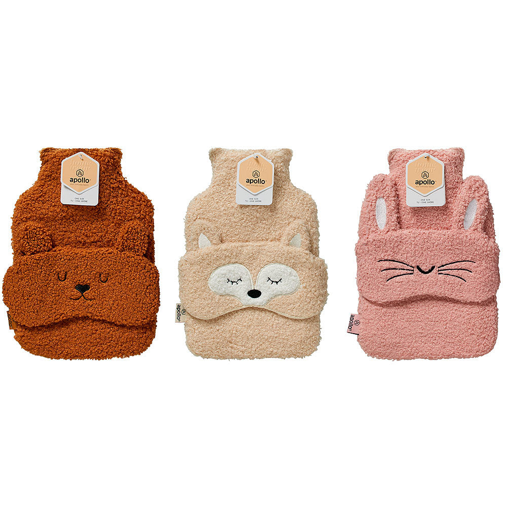 Kruik teddy met bijpassend oogmasker
