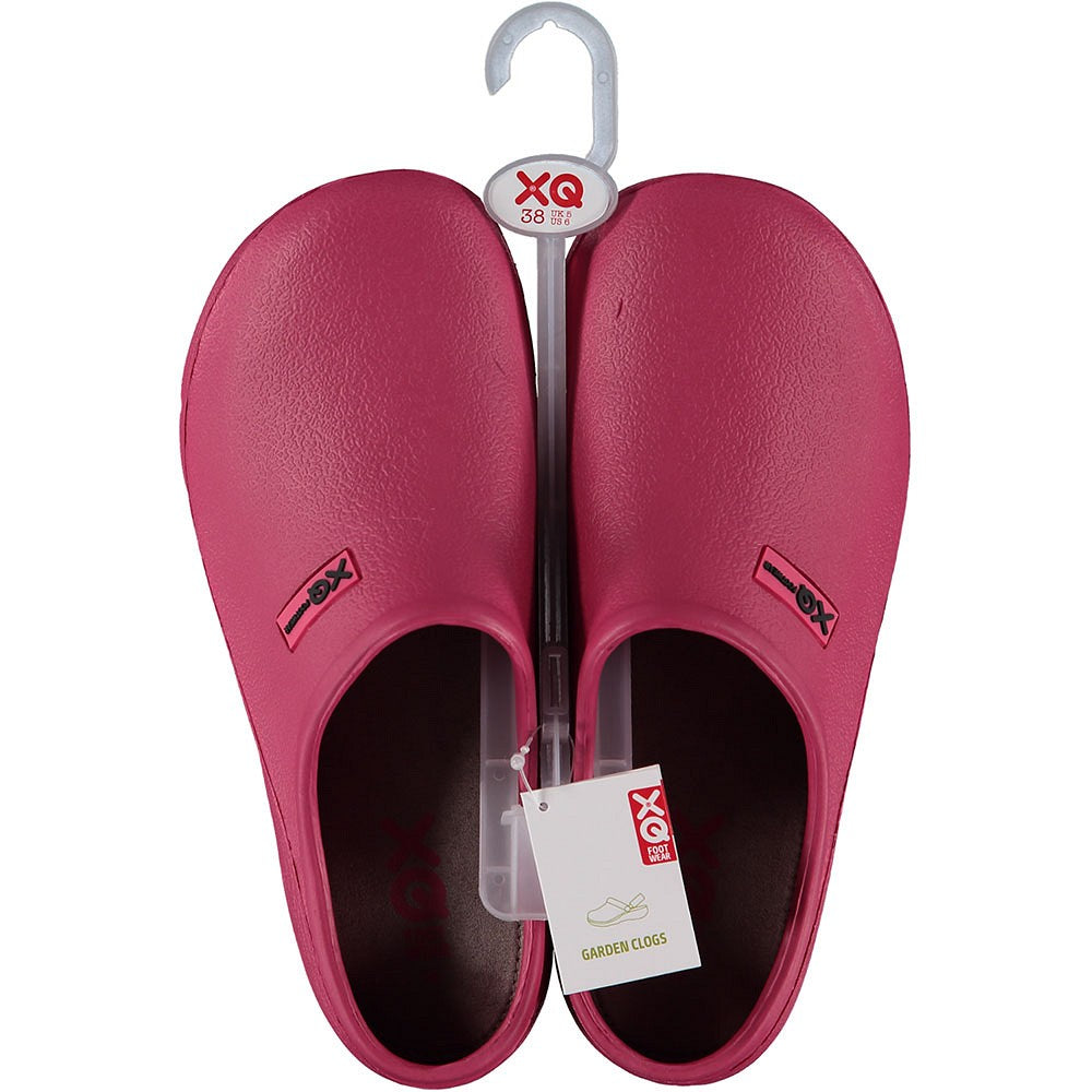 Tuinklompen dames roze – XQ footwear – paar met hanglabel