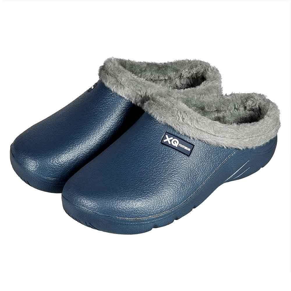 Tuinklompen Dames - Fake Fur - Navy