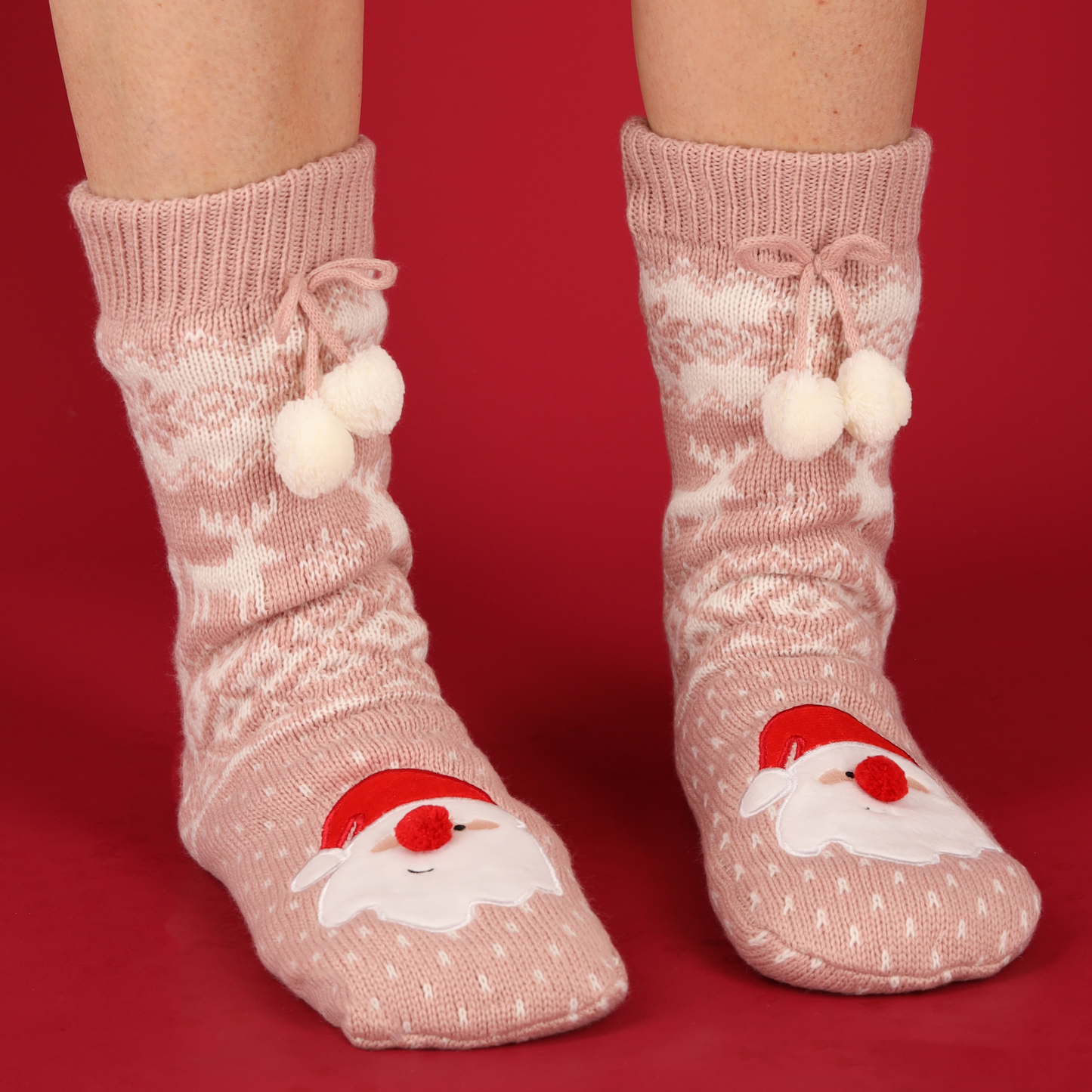Huissokken kerst dames - Pompons - One Size