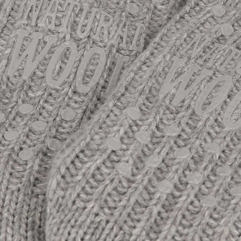 Wollen huissokken - Unisex - Antislip - Grijs Melange