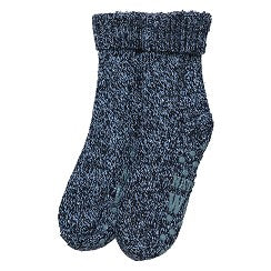 Wollen dames huissokken - Anti Slip - Donker Blauw