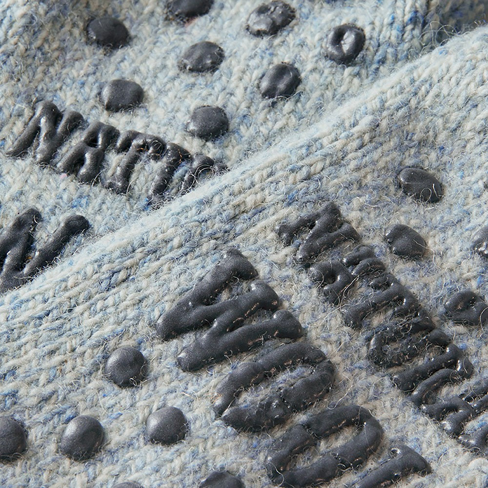 Wollen dames huissokken - Anti slip - Licht blauw