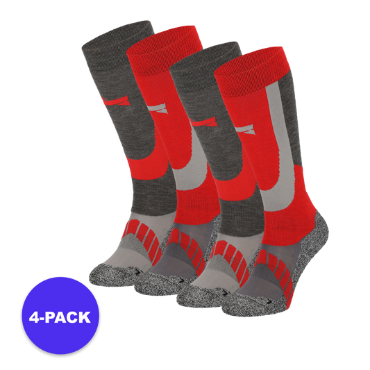 Skisokken uniseks - 4-Paar