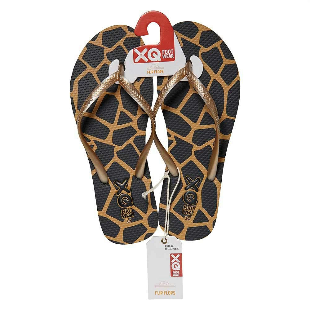 Teenslipper Dames - Dierenprint - Goud
