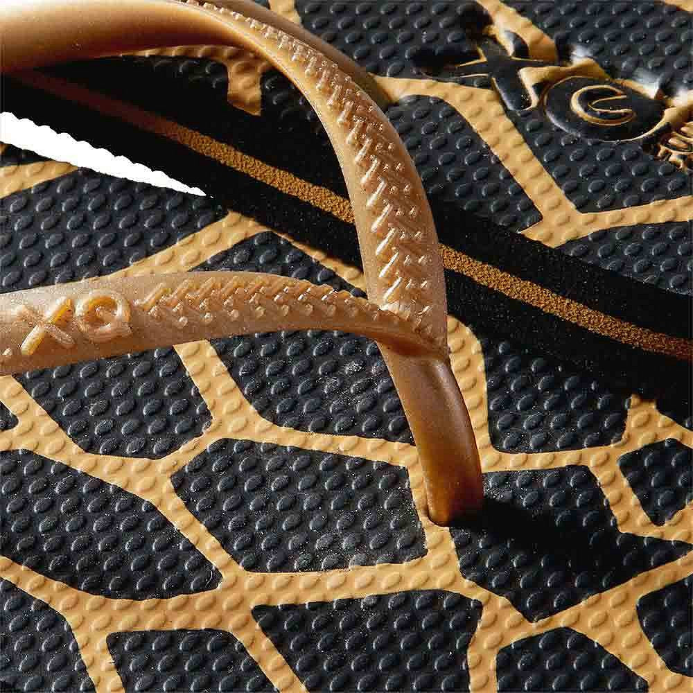 Teenslipper Dames - Dierenprint - Goud