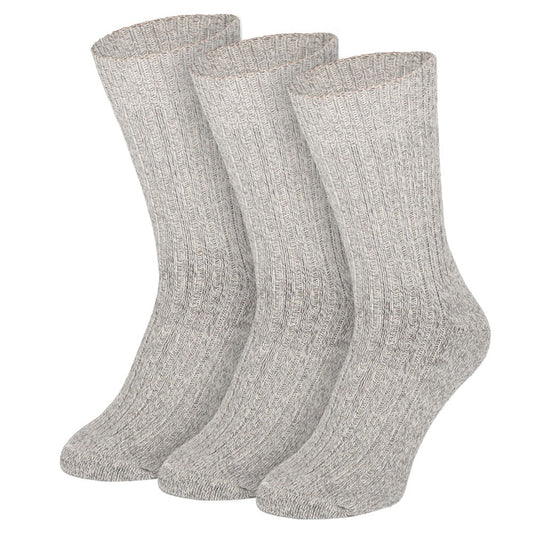 Chaussettes de travail en laine norvégienne - Semelle éponge - Lot de 3