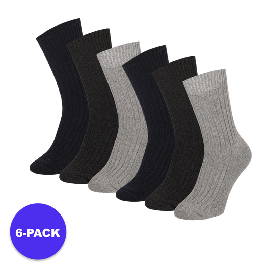 Chaussettes de travail en laine norvégienne - semelle en éponge - paquet de 6