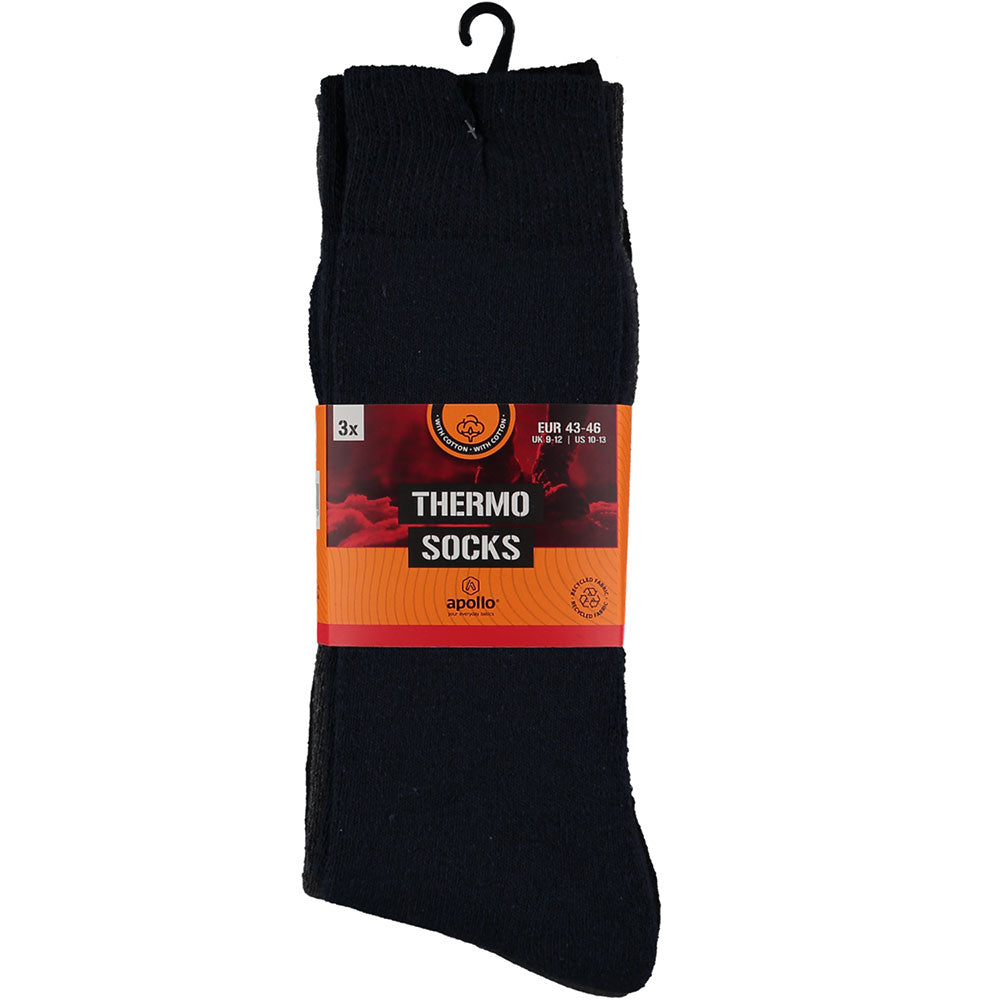 Thermosokken heren - Grijs/Zwart - 3-Pak